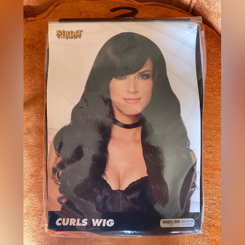 Spirit Halloween Black Curls Wig